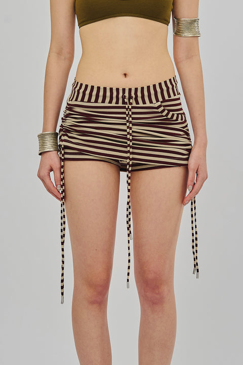 HOCUS STRIPED SKORT MAROON