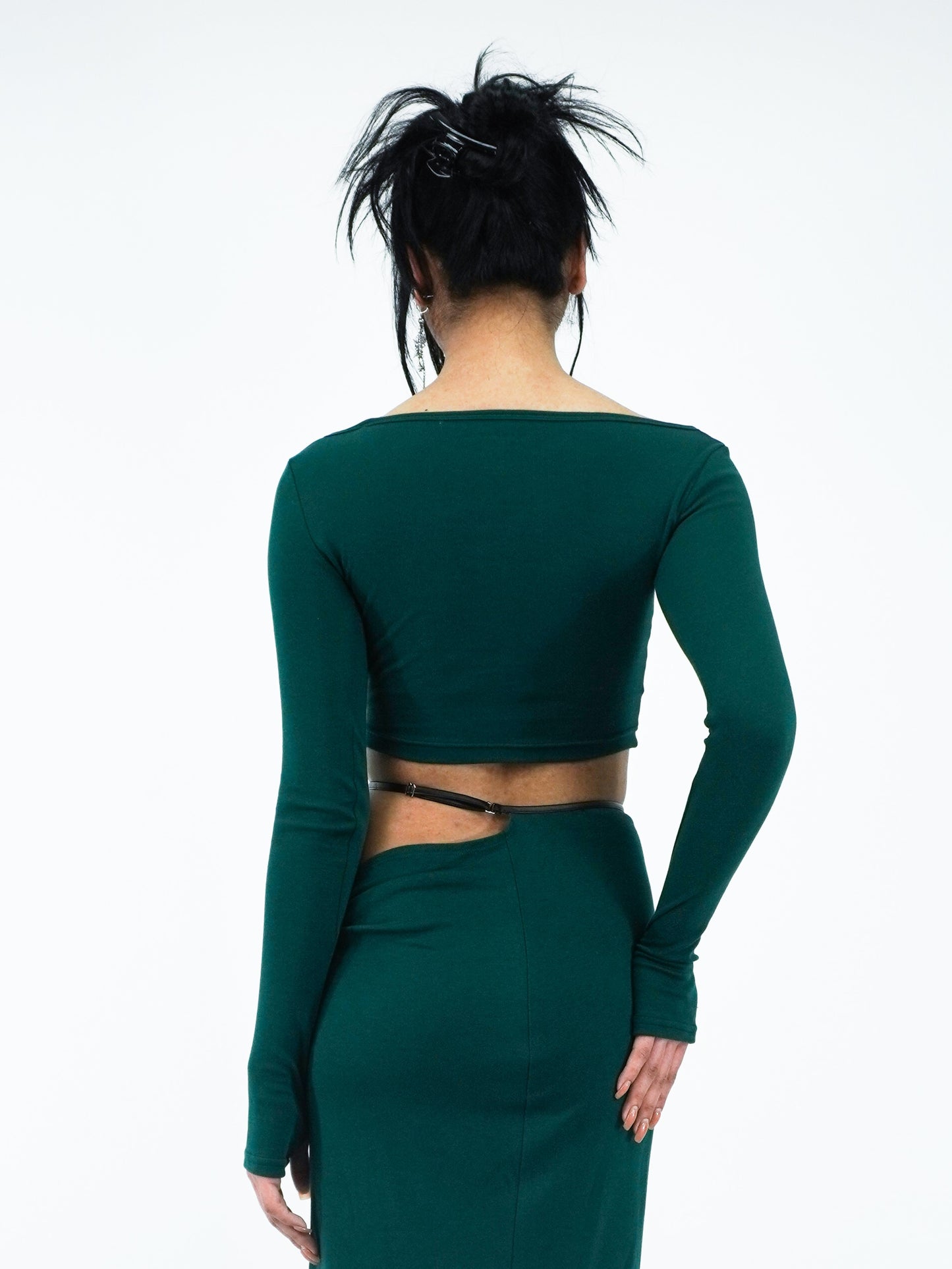 RIVEN CROP TOP FOREST