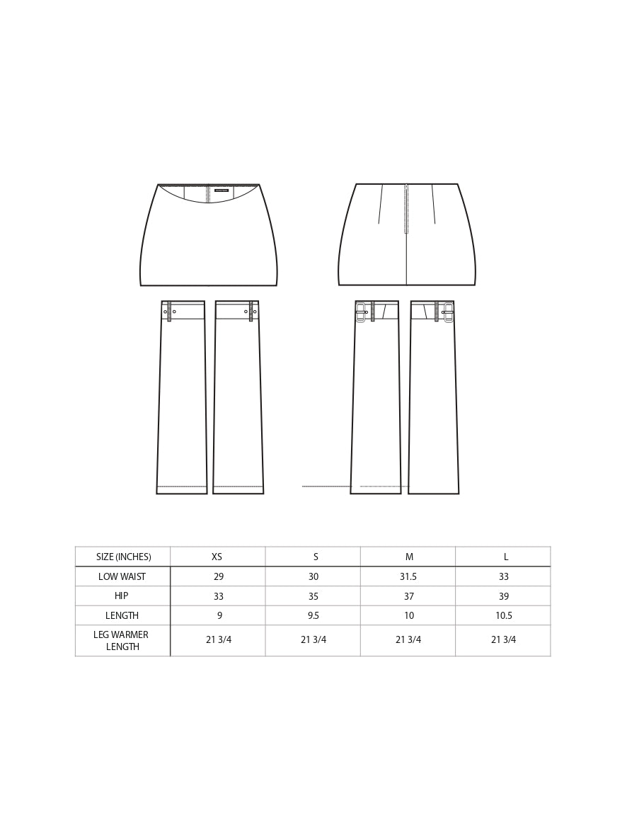 RAGGED SKORTS & LEG WARMER SET