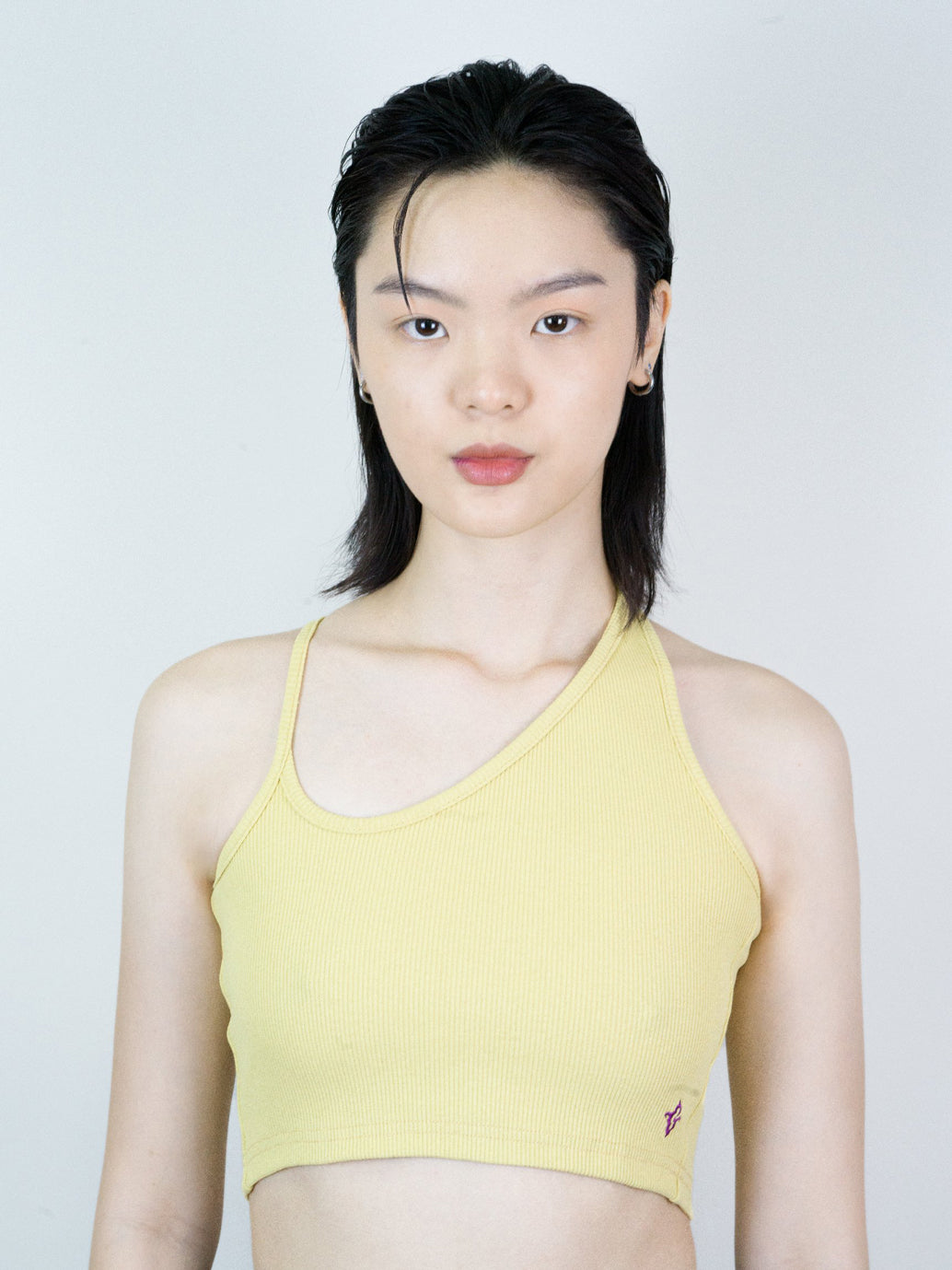 FEMME ASYM CROP YELLOW-1