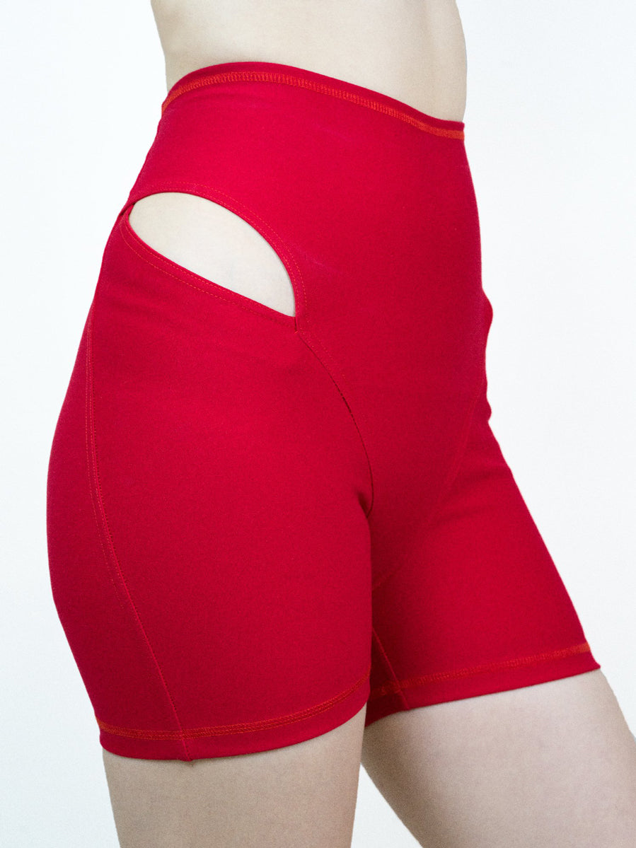 TERR BIKER SHORTS RED-2
