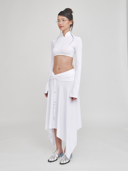 GATHERER SKIRT/DRESS WHITE