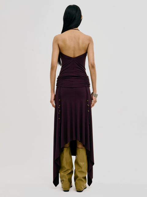 REVERENT MAXI SKIRT WINE