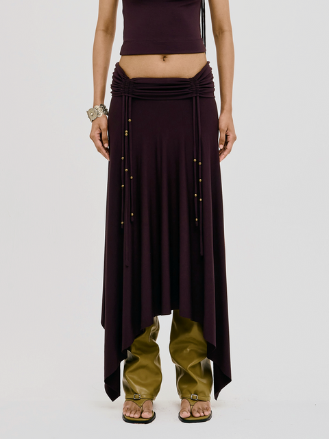 REVERENT MAXI SKIRT WINE