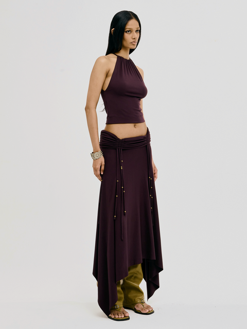 REVERENT MAXI SKIRT WINE