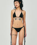 TEMPLE STRAPPY BIKINI BALCK FRONT