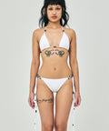 TEMPLE STRAPPY BIKINI WHITE FRONT