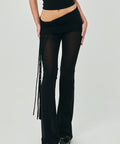 MESH WHIP PANTS BLACK