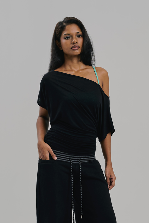 ARIA TOP SHEER BLACK