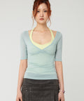 PORTRAIT TOP SEAFOAM