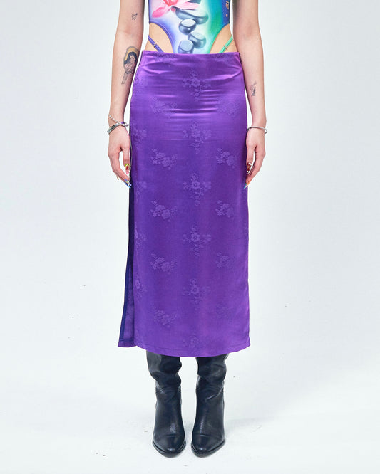 PURPLE MIDI SKIRT