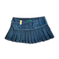 PLEATED DENIM MINISKIRT (GREEN)