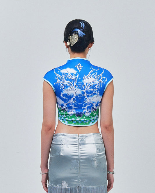 JADE BUNNY DOUBLE LOOP QIPAO