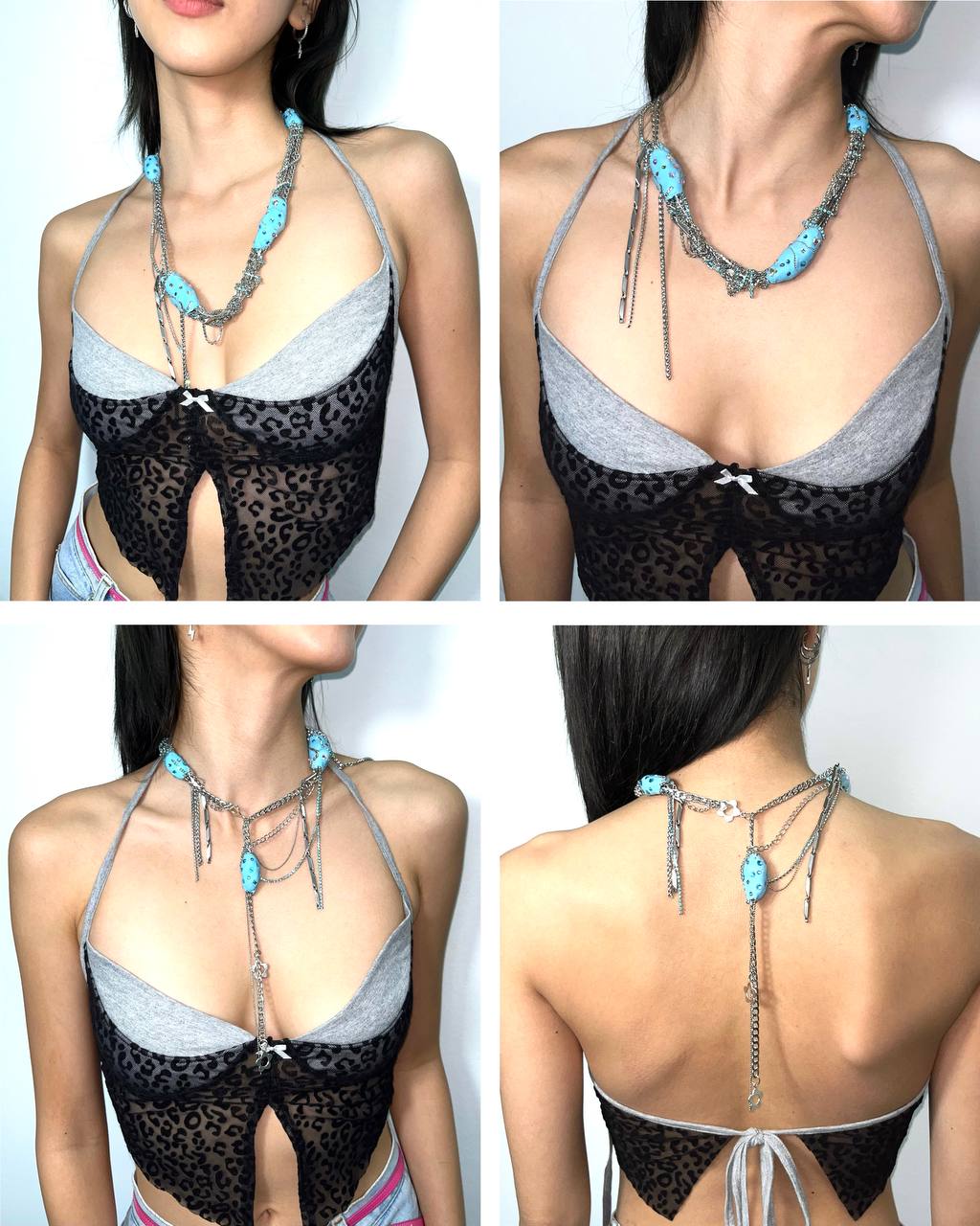 BLUE-TACK NECKLACE